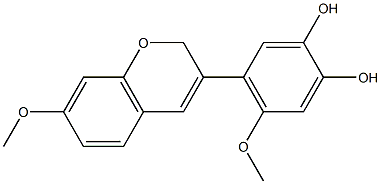 4-METHOXY-5-(7-METHOXY-2H-CHROMEN-3-YL)-BENZENE-1,2-DIOL 结构式