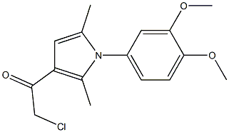 2-CHLORO-1-[1-(3,4-DIMETHOXYPHENYL)-2,5-DIMETHYL-1H-PYRROL-3-YL]ETHANONE 结构式