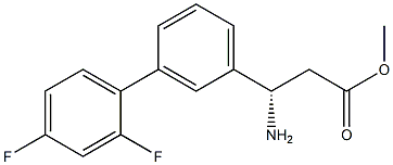 METHYL (3S)-3-AMINO-3-[3-(2,4-DIFLUOROPHENYL)PHENYL]PROPANOATE 结构式