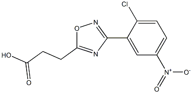 3-[3-(2-CHLORO-5-NITROPHENYL)-1,2,4-OXADIAZOL-5-YL]PROPANOIC ACID 结构式