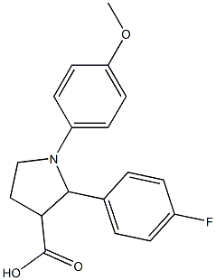 2-(4-FLUOROPHENYL)-1-(4-METHOXYPHENYL)PYRROLIDINE-3-CARBOXYLIC ACID 结构式