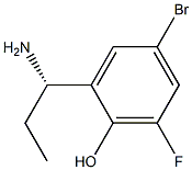 2-((1S)-1-AMINOPROPYL)-4-BROMO-6-FLUOROPHENOL 结构式