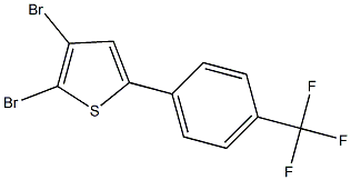 2,3-Dibromo-5-(4-trifluoromethylphenyl)thiophene 结构式
