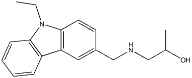 1-(((9-Ethyl-9H-carbazol-3-yl)methyl)amino)propan-2-ol 结构式