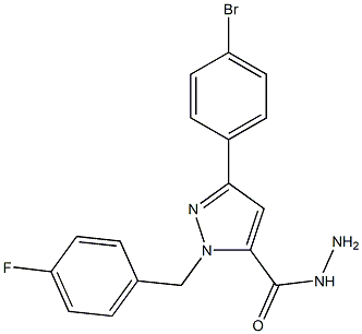 1-(4-FLUOROBENZYL)-3-(4-BROMOPHENYL)-1H-PYRAZOLE-5-CARBOHYDRAZIDE 结构式