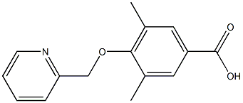 3,5-DIMETHYL-4-(PYRIDIN-2-YLMETHOXY)BENZOIC ACID 结构式