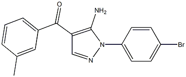 (5-AMINO-1-(4-BROMOPHENYL)-1H-PYRAZOL-4-YL)(M-TOLYL)METHANONE 结构式