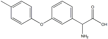 AMINO-[3-(4-METHYLPHENOXY)-PHENYL]-ACETIC ACID 结构式