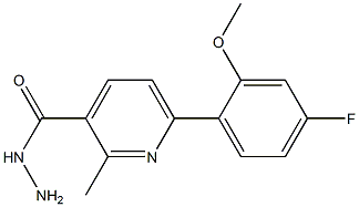 6-(4-Fluoro-2-methoxyphenyl)-2-methylpyridine-3-carbohydrazide 结构式