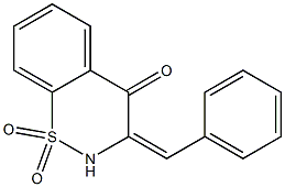 (3E)-3-Benzylidene-2,3-dihydro-4H-1,2-benzothiazin-4-one 1,1-dioxide 结构式