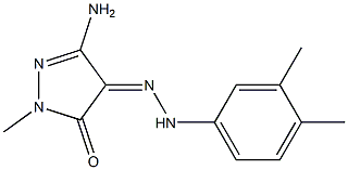 (4Z)-3-AMINO-1-METHYL-1H-PYRAZOLE-4,5-DIONE 4-[(3,4-DIMETHYLPHENYL)HYDRAZONE] 结构式