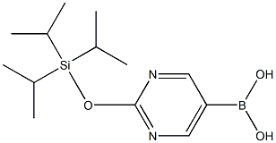 2-(TRIISOPROPYLSILYLOXY)PYRIMIDINE-5-BORONIC ACID 结构式