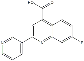 7-FLUORO-2-PYRIDIN-3-YLQUINOLINE-4-CARBOXYLIC ACID 结构式