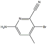 6-AMINO-3-BROMO-4-METHYLPYRIDINE-2-CARBONITRILE 结构式