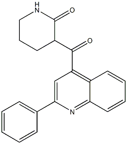 3-(2-PHENYL-QUINOLINE-4-CARBONYL)-PIPERIDIN-2-ONE 结构式