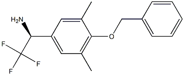 (1S)-1-[3,5-DIMETHYL-4-(PHENYLMETHOXY)PHENYL]-2,2,2-TRIFLUOROETHYLAMINE 结构式