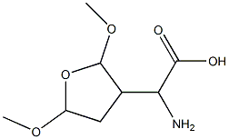 AMINO-(2,5-DIMETHOXY-TETRAHYDRO-FURAN-3-YL)-ACETIC ACID 结构式