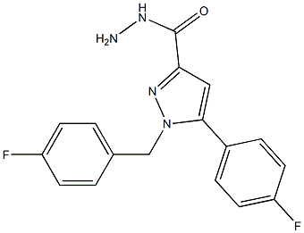 1-(4-FLUOROBENZYL)-5-(4-FLUOROPHENYL)-1H-PYRAZOLE-3-CARBOHYDRAZIDE 结构式