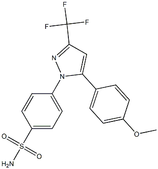 4-[5-(4-METHOXYPHENYL)-3-(TRIFLUORO-METHYL)PYRAZOL-1-YL]BENZENESULFONAMIDE 结构式