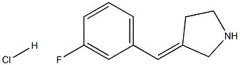 (E)-3-(3-FLUOROBENZYLIDENE)PYRROLIDINE HYDROCHLORIDE 结构式