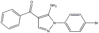 (5-AMINO-1-(4-BROMOPHENYL)-1H-PYRAZOL-4-YL)(PHENYL)METHANONE 结构式