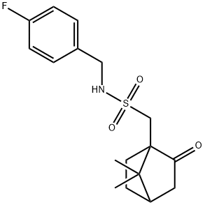 1-(((((4-FLUOROPHENYL)METHYL)AMINO)SULFONYL)METHYL)-7,7-DIMETHYLBICYCLO[2.2.1]HEPTAN-2-ONE 结构式