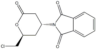 (4R,6S)-6-Chloromethyl-4-phthalimido-tetrahydropyran-2-one 结构式