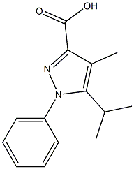 5-ISOPROPYL-4-METHYL-1-PHENYL-1H-PYRAZOLE-3-CARBOXYLIC ACID 结构式