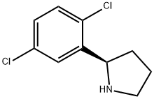(R)-2-(2,5-二氯苯基)吡咯烷 结构式
