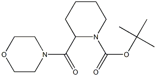 1-BOC-2-(MORPHOLINE-4-CARBONYL)PIPERIDINE 结构式