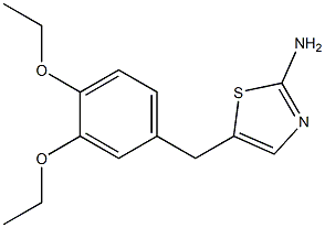 5-(3,4-DIETHOXYBENZYL)-1,3-THIAZOL-2-AMINE 结构式