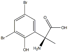 (2S)-2-AMINO-2-(3,5-DIBROMO-2-HYDROXYPHENYL)PROPANOIC ACID 结构式