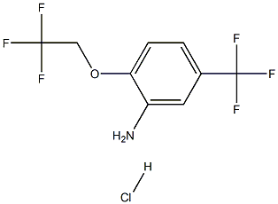 2-(2,2,2-TRIFLUOROETHOXY)-5-(TRIFLUOROMETHYL)ANILINE HYDROCHLORIDE 结构式