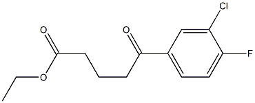 ETHYL 5-(3-CHLORO-4-FLUOROPHENYL)-5-OXOVALERATE 结构式