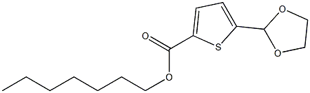 HEPTYL 5-(1,3-DIOXOLAN-2-YL)-2-THIOPHENECARBOXYLATE 结构式