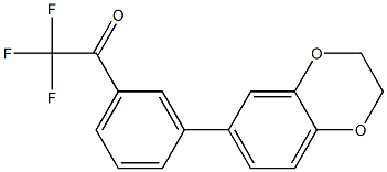 3'-[3,4-(ETHYLENEDIOXY)PHENYL]-2,2,2-TRIFLUOROACETOPHENONE 结构式