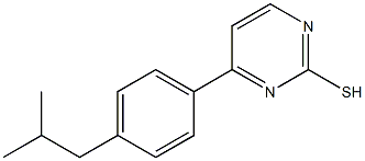 4-(4-ISOBUTYLPHENYL)PYRIMIDINE-2-THIOL 结构式