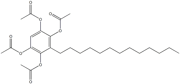 Acetic acid 2,4,5-triacetoxy-3-tridecyl-phenyl ester 结构式