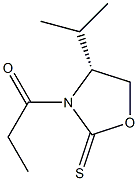 (R)-4-Isopropyl-3-propionyl-1,3-oxazolidine-2-thione 结构式