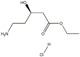 (R)-5-AMINO-3-HYDROXY-PENTANOIC ACID ETHYL ESTER HYDROCHLORIDE 结构式