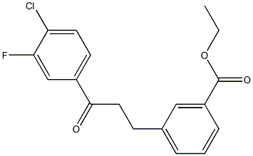 3-(3-CARBOETHOXYPHENYL)-4'-CHLORO-3'-FLUOROPROPIOPHENONE 结构式