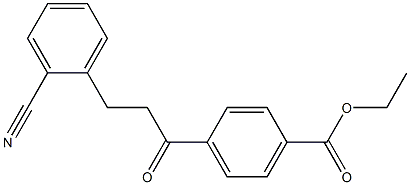 4'-CARBOETHOXY-3-(2-CYANOPHENYL)PROPIOPHENONE 结构式