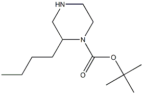 1-N-BOC-2-丁基哌嗪 结构式