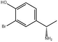 (S)-4-(1-氨基乙基)-2-溴苯酚 结构式