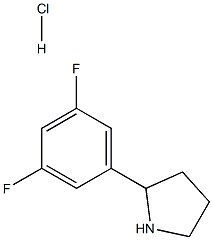 2-(3,5-DIFLUORO-PHENYL)-PYRROLIDINE HYDROCHLORIDE 结构式