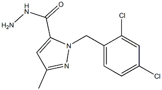 1-(2,4-Dichlorobenzyl)-3-methyl-1H-pyrazole-5-carbohydrazide 结构式