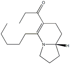 (R)-1-(5-PENTYL-1,2,3,7,8,8A-HEXAHYDROINDOLIZIN-6-YL)PROPAN-1-ONE 结构式