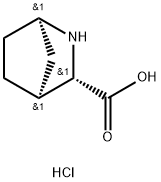(1R,3S,4S)-2-氮杂双环[2.2.1]庚烷-3-羧酸盐酸盐 结构式