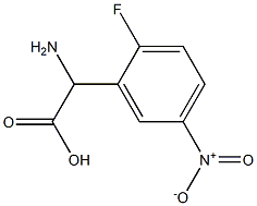 AMINO-(2-FLUORO-5-NITRO-PHENYL)-ACETIC ACID 结构式