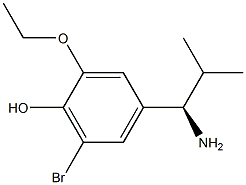 4-((1R)-1-AMINO-2-METHYLPROPYL)-6-BROMO-2-ETHOXYPHENOL 结构式